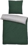 biberna Melange-Flanell Bettw&auml;sche 155x220 cm, 2-teilig mit Kissenbezug 80x80...