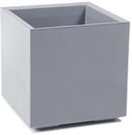 LAMELA Kunststoff Pflanzk&uuml;bel mit Rollen, 40 cm, 36 L - Grau Betonoptik | Robust und