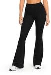 SMILODOX Schlagleggings Damen Lithara, Flared Bootcut Sporthose mit Leo-Muster,...
