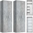 Mehrzweckschrank 2er-Set Die Allzweckwaffe Made in Germany Schrank Grau | mokebo