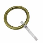 GARDINIA Gardinenringe mit Faltenlegehaken, Metall Messing-antik f&uuml;r &Oslash; 20 mm, 6er