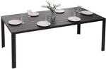Mendler Alu-Esstisch HWC-N40 wetterfest 180x80cm - anthrazit | Tisch,...