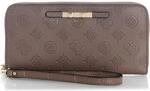 GUESS Geldb&ouml;rse Carmella SLG Large Zip Around Wallet Taupe Logo