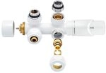 Belrad Multiblock Anschlussgarnitur Mittelanschluss, 50 mm, Wei&szlig; | Zweirohr