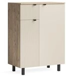 Vicco Kommode Puerto, Eiche/Cashmere, 69 x 95 cm