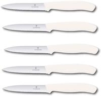 Victorinox 5-tlg Gem&uuml;semesser Set Swiss Classic Wei&szlig; &ndash; 10 cm mit...