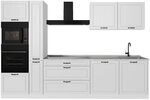 Vicco K&uuml;chenzeile R-Line, Wei&szlig; Landhaus/Wei&szlig; 310 cm | 7 Module &middot;