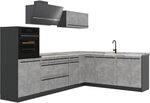 Vicco Eckk&uuml;che R-Line, Beton/Anthrazit 287 x cm | 12 Module &middot;...
