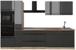 Vicco K&uuml;chenzeile R-Line, Anthrazit Hochglanz/Goldkraft Eiche 310 cm | 7...