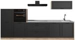 Vicco K&uuml;chenzeile R-Line, Anthrazit Landhaus/Goldkraft Eiche 340 cm | 6 Module...