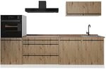 Vicco K&uuml;chenzeile R-Line, Artisan-Eiche/Wei&szlig; 280 cm | 5 Module &middot;