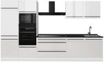 Vicco K&uuml;chenzeile R-Line, Wei&szlig; Hochglanz/Wei&szlig; 340 cm | 7 Module &middot;