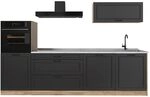 Vicco K&uuml;chenzeile R-Line, Anthrazit Landhaus/Goldkraft Eiche 280 cm | 5 Module...
