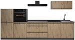 Vicco K&uuml;chenzeile R-Line, Artisan-Eiche/Anthrazit 340 cm | 6 Module &middot;