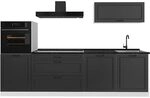 Vicco K&uuml;chenzeile R-Line, Anthrazit Landhaus/Wei&szlig; 280 cm | 5 Module &middot;