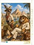 Puzzle &middot; K&auml;nguru und L&ouml;we erkunden &Auml;gypten | Tierische Globetrotter auf...