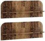 vidaXL Wandregal 2 stk. Altholz 102 x 13,5 x 37,5 cm Holzwerkstoff | Dieses...