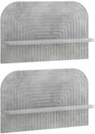 vidaXL Wandregal 2 stk. Betongrau 60 x 13,5 x 37,5 cm Holzwerkstoff | Dieses...