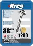 Kreg Pocket-Hole Schrauben 38 mm, Verzinkt, Maxi-Loc, Grobgewinde, 1200 St&uuml;ck