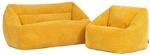 Icon Cecilia Cord Sitzsack Kinder Sofa und Sitzsack mit F&uuml;llung, Gelb | In