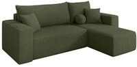ALTDECOR Ecksofa mit Schlaffunktion L-Form SENO-L 249x139x85 - Gr&uuml;n | Corner...