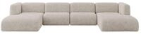 ALTDECOR Ecksofa in U-Form MIRA-U2 408x179x70 - Beige | Corner Sofa Bett...