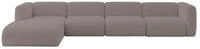 ALTDECOR Ecksofa in L-Form MIRA-L3 409x179x70 - Braun | Corner Sofa Bett...