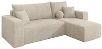 ALTDECOR Ecksofa mit Schlaffunktion L-Form SENO-L 249x139x85 - Creme | Corner...