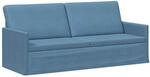 vidaXL 3-Sitzer Sofa Blau 190 x 81 x 82 cm Cordstoff | Bietet dauerhafte