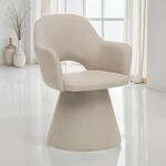 IDIMEX Esszimmerstuhl BAOMA gepolstert, Beige &ndash; Polsterstuhl mit konisch...