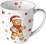 Ambiente Tasse 10cm Porzellan mit Lebkuchenmann Motiv | Porzellangeschirr 0,4L -