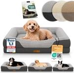 ELONEO orthop&auml;disches Hundebett kleine Hunde - 76x51x17cm, Hundekorb mit Memory