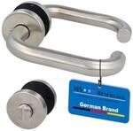 MS Beschl&auml;ge T&uuml;rdr&uuml;ckergarnitur Edelstahl matt geb&uuml;rstet mit U-f&ouml;rmiger