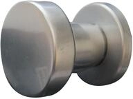 Alpertec aluminium Knopf auf Rosette eloxiert Dr&uuml;ckergarnitur T&uuml;rdr&uuml;cker