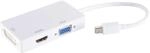 SHIVERPEAKS Adapter-Mini DisplayPort Stecker auf HDMI/DVI/VGA Buchse, wei&szlig;...