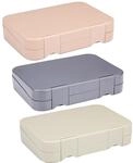 alpina Lunchbox mit F&auml;chern &ndash; 21 x 15 x 4,5 cm &ndash; &Uuml;berraschungsfarbe: Rosa, Grau