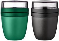Mepal | Lunchpot Ellipse Mixed | Vivid Green + Nordic Black | M&uuml;slibecher to...