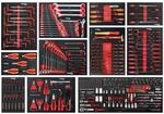 Mephisto 11 Werkstattwageneinlagen mit Werkzeug | Ratschen- Set, Hammer,