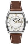 Zeppelin 8360-1 Herren Automatikuhr 36 x 37 mm Wei&szlig; Leder Braun | Tonneau