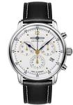 Zeppelin 9586-1 Herren Chronograph 38 mm Leder Schwarz Quarz 5 ATM | 38 mm