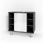Vicco Waschbeckenunterschrank Fynn, Anthrazit, 60 x 54 cm | 1 T&uuml;r &middot; 7...
