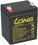 Long Blei Akku 12V 5Ah WP5-12 Faston 6,3 mm kompatibel 4Ah 4,5Ah 5Ah USV Alarm