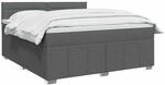 vidaXL Boxspringbett mit Matratze Dunkelgrau 180 x 200 cm Stoff | Passt die