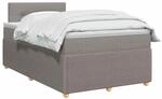 vidaXL Boxspringbett mit Matratze Taupe 120 x 200 cm Stoff