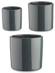 Ibergarden Topfset &Oslash; 14 cm &Oslash; 22 cm &Oslash; 17 cm Zylinder 3-teilig Anthrazit