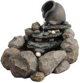 Dehner Gartenbrunnen Soltero, Outdoor-Brunnen, mit LED-Beleuchtung, solarf&auml;hig,