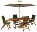 vidaXL 5-teiliges Garten-Esszimmer-Set Natur Massivholz Akazie | Stabiler