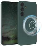 EAZY CASE - Silikonh&uuml;lle magnetisch f&uuml;r Galaxy S25 FE H&uuml;lle Silikon Gr&uuml;n...