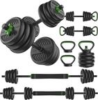 Tunturi Hantelset und Kurzhanteln Vinyl 20-28 kg &ndash; Gewichte-Set mit...