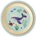 Rice Melamin Kinderteller Teller - Blau - Ocean Print